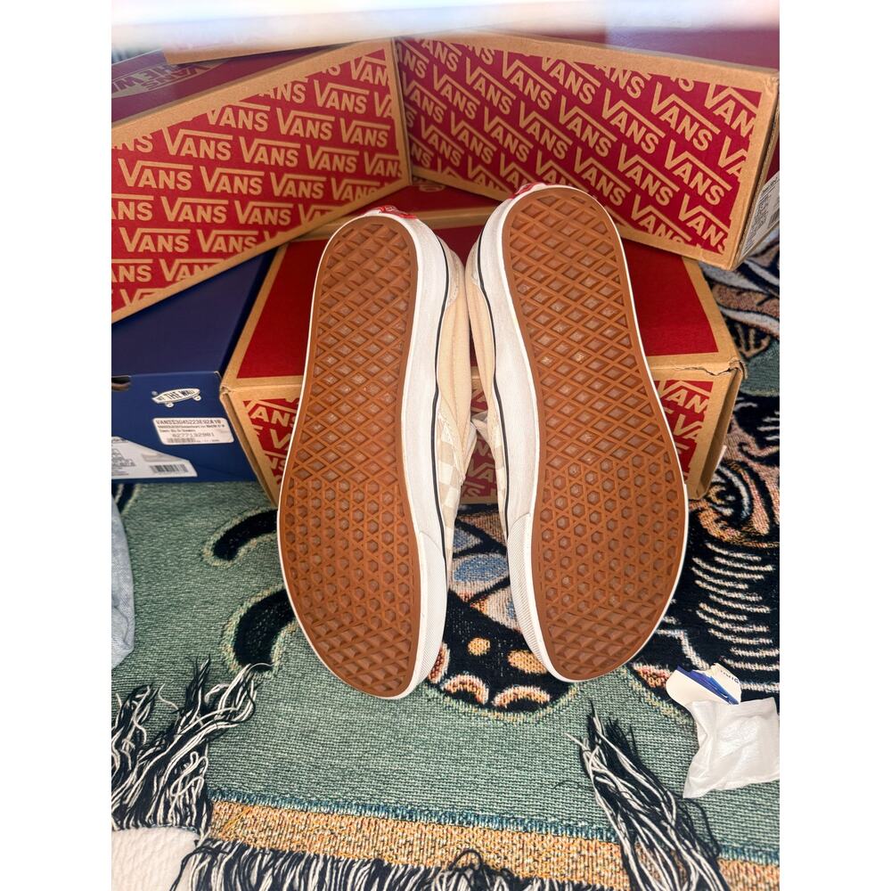 Vans Beige Slip On Checkerboard Men 8.5/Women 10 - Picture 4 of 6